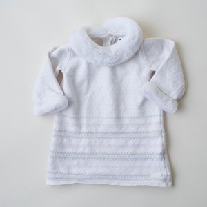 Janie and Jack winter fur lined dress 6-12 months